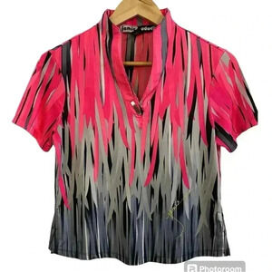 Jamie Sadock Womens Pink Golf Pickleball Top